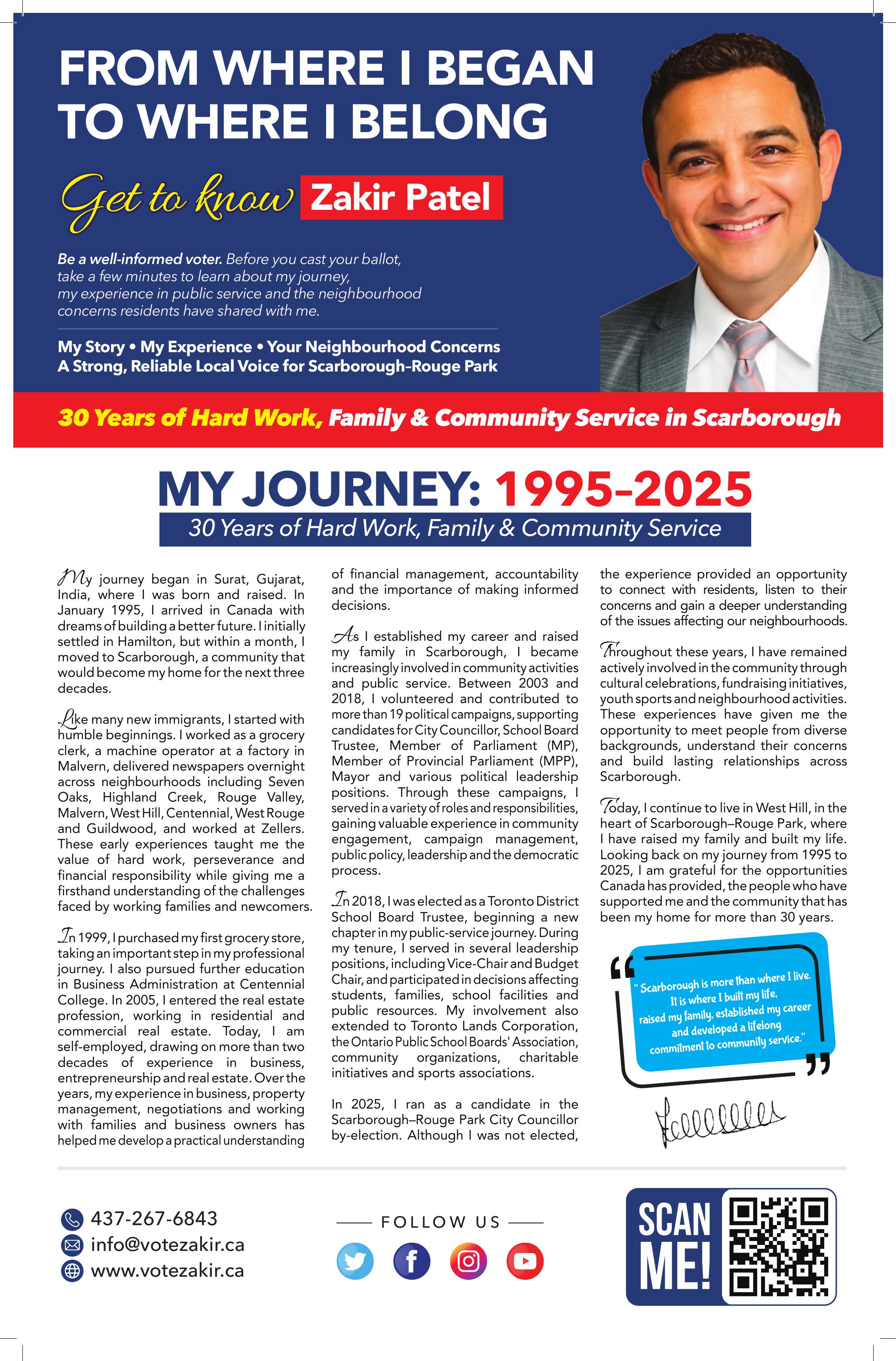 Zakir Patel Newsletter - My Journey 1995–2025